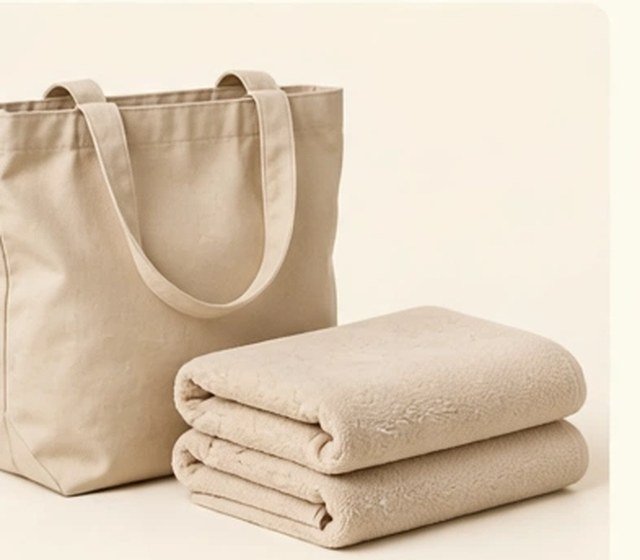 Tote bag and towels