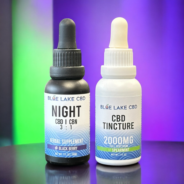 CBD Tincture Combo by Blue Lake CBD • 2000mg Tincture/NIGHT CBD
