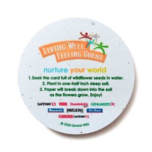 Custom Seed Paper Coaster - 3" Round