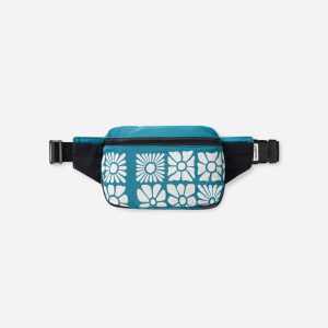 Fanny Pack: Flowerbed Teal Ocean